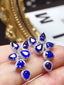 14K White Gold 6.37 CTW Natural Sapphire & Diamond Earrings