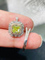 GIA 14K GOLD 2.02 CT GREEN DIAMOND & DIAMOND RING （Deposit $1000 ）