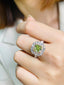 GIA 14K GOLD 2.02 CT GREEN DIAMOND & DIAMOND RING （Deposit $1000 ）