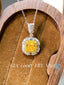 18K GOLD 1.59 CTW NATURAL YELLOW DIAMOND & DIAMOND NECKLACE WITH GIA CERTIFICATE