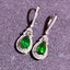 14K GOLD 3.39 CTW MUZO GREEN NATURAL EMERALD & DIAMOND EARRINGS