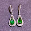 14K GOLD 3.39 CTW MUZO GREEN NATURAL EMERALD & DIAMOND EARRINGS