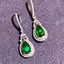 14K GOLD 3.39 CTW MUZO GREEN NATURAL EMERALD & DIAMOND EARRINGS