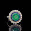 14K GOLD 2.00 CTW VIVID GREEN NATURAL EMERALD & DIAMOND RING/PENDANT