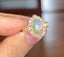 18K GOLD 2.3 CTW NATURAL OPAL & DIAMOND RING