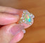 18K GOLD 2.3 CTW NATURAL OPAL & DIAMOND RING