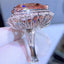 14K White Gold 34.9 CTW Morganite & Diamond Ring