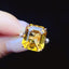 14K GOLD 5.77 CT NATURAL CITRINE & DIAMOND RING