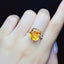 14K GOLD 5.77 CT NATURAL CITRINE & DIAMOND RING