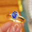 14K GOLD 0.90 CTW NATURAL SAPPHIRE & DIAMOND RING