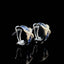 14K GOLD 1.72 CTW VIVID BLUE NATURAL SAPPHIRE & DIAMOND EARRINGS