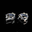 14K GOLD 1.72 CTW VIVID BLUE NATURAL SAPPHIRE & DIAMOND EARRINGS