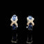 14K GOLD 1.72 CTW VIVID BLUE NATURAL SAPPHIRE & DIAMOND EARRINGS