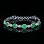 14K GOLD 6.12 CTW VIVID GREEN NATURAL EMERALD & DIAMOND BRACELET (Separated payments of total $8,157.59, the first payment)