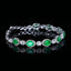 14K GOLD 6.12 CTW VIVID GREEN NATURAL EMERALD & DIAMOND BRACELET (Separated payments of total $8,157.59, the first payment)