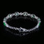 14K GOLD 6.12 CTW VIVID GREEN NATURAL EMERALD & DIAMOND BRACELET (Separated payments of total $8,157.59, the first payment)