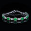 14K GOLD 6.12 CTW VIVID GREEN NATURAL EMERALD & DIAMOND BRACELET (Separated payments of total $8,157.59, the first payment)