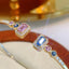 14K GOLD 1.31 CTW NATURAL SAPPHIRE & DIAMOND BANGLE