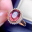 14k Gold 3.74 Ctw Natural Tourmaline & Diamond Ring