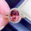 14k Gold 3.74 Ctw Natural Tourmaline & Diamond Ring