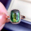 14k Gold 4.16 Ctw Natural Tourmaline & Diamond Ring