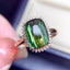 14k Gold 4.16 Ctw Natural Tourmaline & Diamond Ring