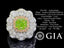 14K GOLD 2.61 CTW NATURAL GREEN DIAMOND & DIAMOND RING