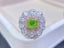 14K GOLD 2.61 CTW NATURAL GREEN DIAMOND & DIAMOND RING