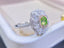 14K GOLD 2.61 CTW NATURAL GREEN DIAMOND & DIAMOND RING