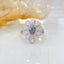 14K GOLD 1.76 CTW NATURAL BLUE DIAMOND & DIAMOND RING