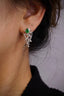 14K GOLD 1.04 CTW VIVID GREEN NATURAL EMERALD & DIAMOND EARRINGS