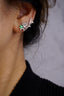 14K GOLD 1.04 CTW VIVID GREEN NATURAL EMERALD & DIAMOND EARRINGS