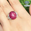 14K GOLD 11.40 CTW NATURAL STAR RUBY & DIAMOND RING