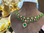 14K GOLD 10.8 CT VIVID GREEN NATURAL EMERALD & DIAMOND NECKLACE