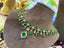 14K GOLD 10.8 CT VIVID GREEN NATURAL EMERALD & DIAMOND NECKLACE