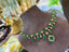 14K GOLD 10.8 CT VIVID GREEN NATURAL EMERALD & DIAMOND NECKLACE