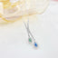 14K GOLD 0.89 CTW NATURAL GREEN DIAMOND &BLUE DIAMOND& DIAMOND NECKLACE