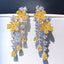 14K GOLD 5.05 CTW NATURAL YELLOW DIAMOND & DIAMOND EARRINGS