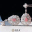 GIA 14K GOLD 2.91 CTW NATURAL PINK DIAMOND & DIAMOND EARRINGS