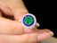 14K GOLD 2.00 CTW VIVID GREEN NATURAL EMERALD & DIAMOND RING/PENDANT