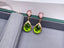 14K GOLD 11.95 CTW PERIDOT & TOURMALINE & DIAMOND EARRINGS