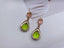 14K GOLD 11.95 CTW PERIDOT & TOURMALINE & DIAMOND EARRINGS