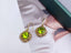 14K GOLD 8.20 CTW PERIDOT & DIAMOND EARRINGS