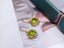 14K GOLD 8.20 CTW PERIDOT & DIAMOND EARRINGS