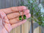 14K GOLD 7.60 CTW PERIDOT & DIAMOND EARRINGS