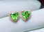 14K GOLD 3.50 CTW PERIDOT & DIAMOND EARRINGS