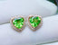 14K GOLD 3.50 CTW PERIDOT & DIAMOND EARRINGS