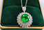 14K GOLD 3.5 CT NATURAL EMERALD WITH 1.2 CT DIAMOND RING/PENDANT