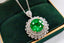 14K GOLD 3.5 CT NATURAL EMERALD WITH 1.2 CT DIAMOND RING/PENDANT