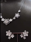 14K WHITE GOLD 4.25 CTW NATURAL H VS DIAMOND NECKLACE & EARRINGS SETS